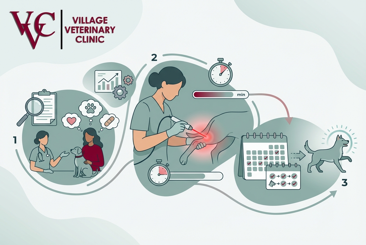 What to expect during veterinary laser therapy appointment